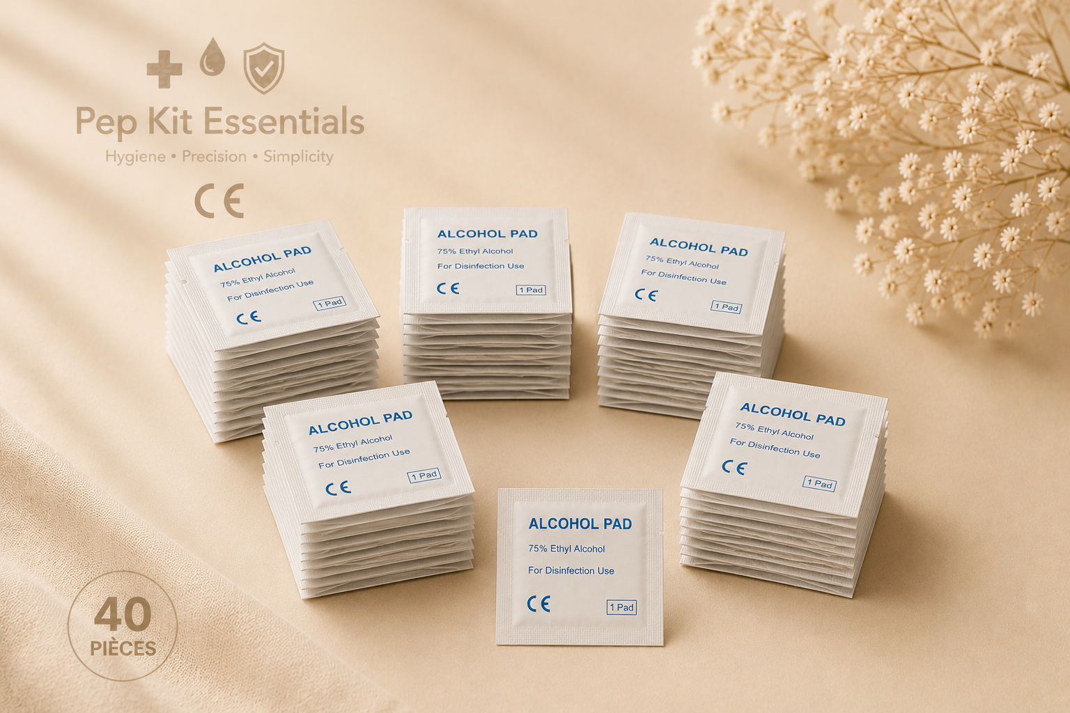 Pads alcoolisés stériles