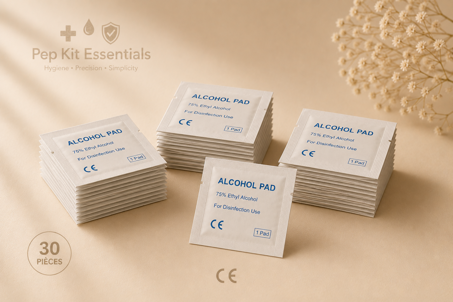 Pads alcoolisés stériles